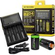 Nitecore D4 2015 smart Charger with LCD display For Li-ion, IMR, LiFePO4 26650 22650 18650 17670 18490 17500 18350 16340 RCR123 14500 10440 Ni-MH And Ni-Cd AA AAA AAAA C Rechargeable Batteries with 2 x EdisonBright AA to D type battery spacer converters Sale