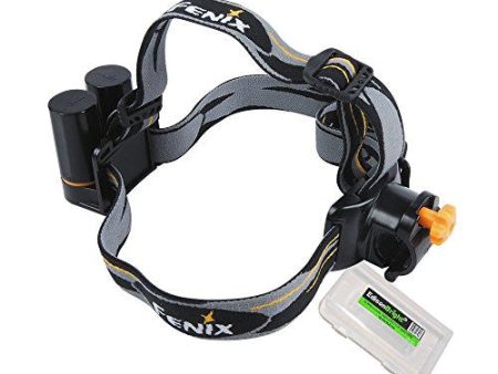 Fenix flashlight headband with EdisonBright Battery carry case bundle Hot on Sale