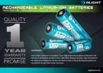 Olight 2600mAh protected Li-ion  type 18650 battery Discount