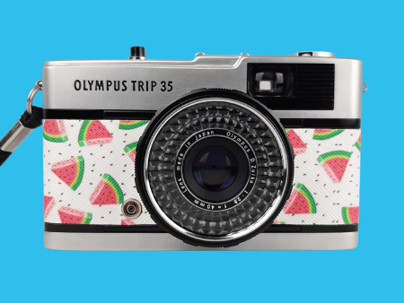 Olympus Trip 35 Watermelon Leather Point and Shoot 35mm Film Camera For Discount