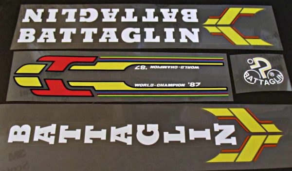 Battaglin decal set white Online Sale