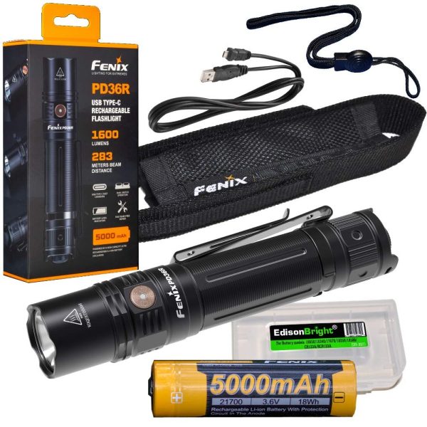 Fenix PD36R 1600 Lumen USB rechargeable CREE LED tactical Flashlight For Discount