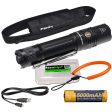 Fenix PD36R 1600 Lumen rechargeable CREE LED tactical Flashlight, ALL-01 lanyard with EdisonBright charging cable carry case bundle Fashion