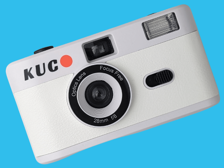 Brand New KUGO 35mm Film Camera Reusable Point And Shoot - White For Discount