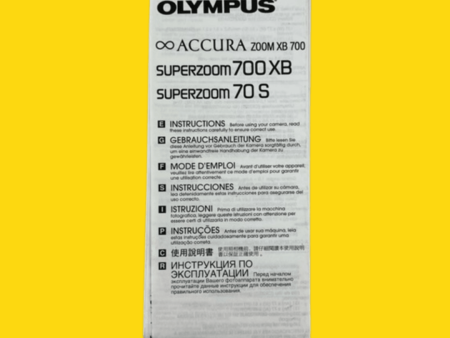 Olympus SUPERZOOM 700XB Original Instructions Hot on Sale