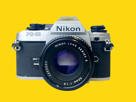 Nikon FG-20 35mm SLR Film Camera With Nikon E-Series 50mm F1.8 Cheap