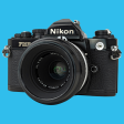 Nikon FM2 35mm SLR Film Camera With Nikon series Macro 55mm F3.5 Lens For Discount