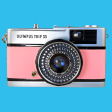 Olympus Trip 35 Pink Leather Point and Shoot 35mm Film Camera on Sale