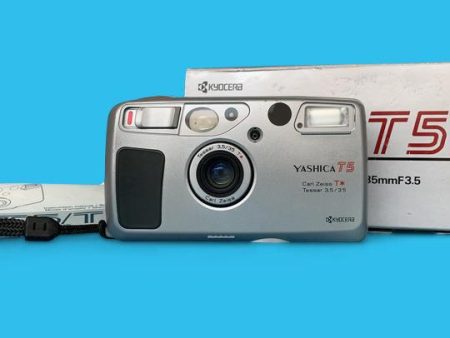 Yashica T5 Silver 35mm Film Camera Point and Shoot (No Box included) Online Hot Sale