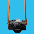 Brown Leather Thin SLR Camera Strap on Sale