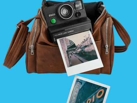 Polaroid brown Leather Camera Bag For Discount