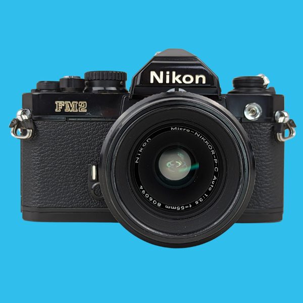 Nikon FM2 35mm SLR Film Camera With Nikon series Macro 55mm F3.5 Lens For Discount