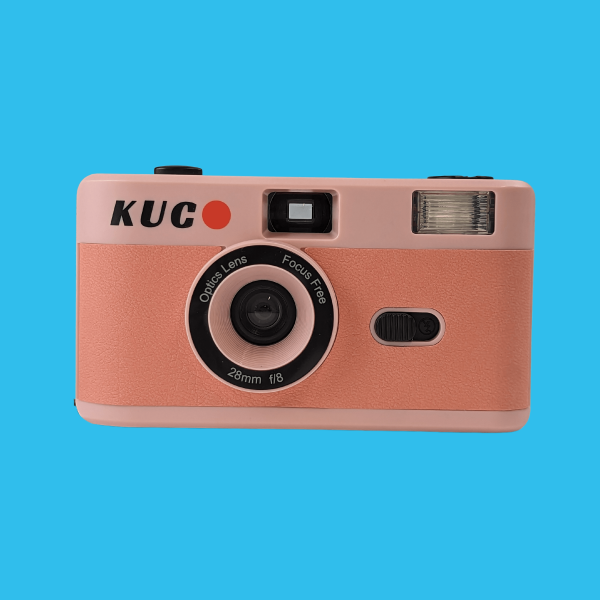 35mm Film Camera Reusable Starter Pack with Flash and 1 x 35mm Film - Pink KUGO Supply