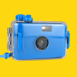 Blue Underwater Focus Free 35mm Point and Shoot Film Camera Reusable For Sale