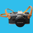 Brown Leather Thin SLR Camera Strap on Sale