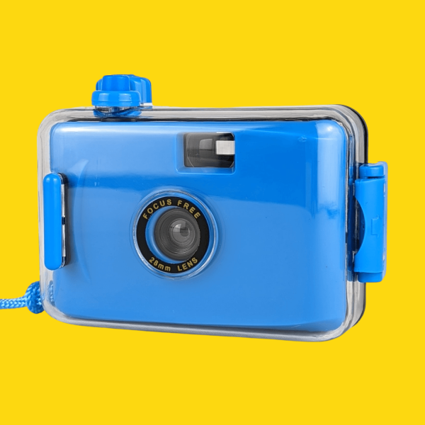 Blue Underwater Focus Free 35mm Point and Shoot Film Camera Reusable For Sale