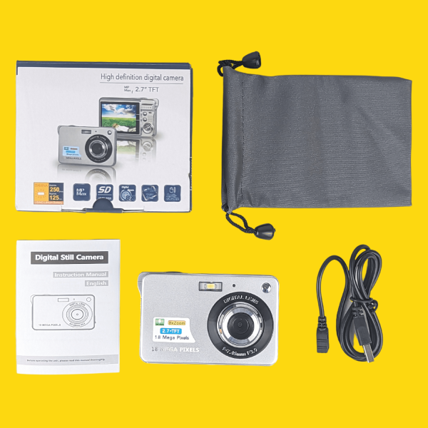 Silver 18MP Digital Camera - Digicam Online Sale