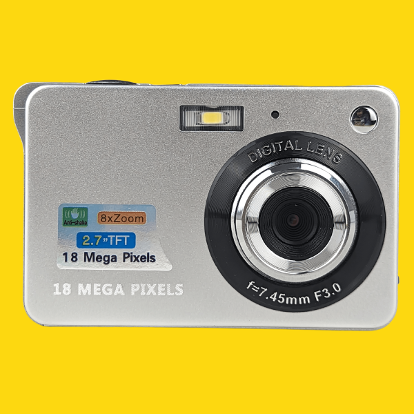 Silver 18MP Digital Camera - Digicam Online Sale