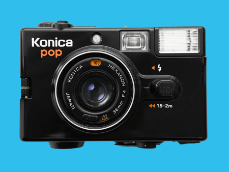 Konica POP Black 35mm Film Camera Point and Shoot For Discount