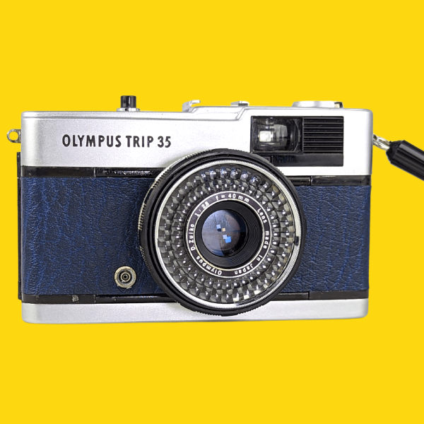 Olympus Trip 35 Navy Point and Shoot 35mm Film Camera Online now