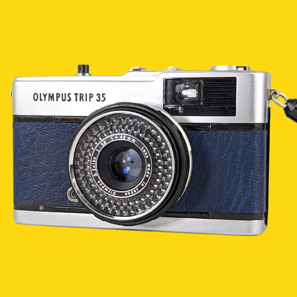 Olympus Trip 35 Navy Point and Shoot 35mm Film Camera Online now