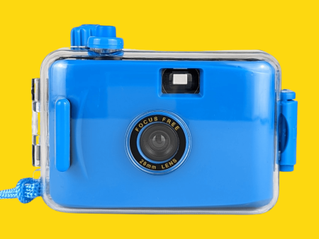 Blue Underwater Focus Free 35mm Point and Shoot Film Camera Reusable For Sale