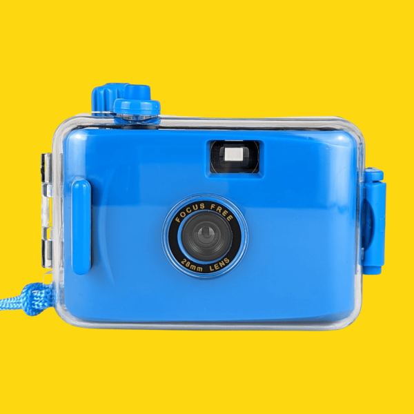 Blue Underwater Focus Free 35mm Point and Shoot Film Camera Reusable For Sale