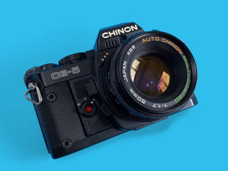 Chinon CE-5 Vintage SLR 35mm Film Camera with 50mm Prime Lens Online Sale