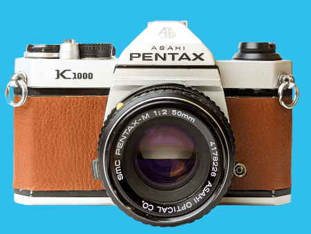 Pentax K1000 Brown Leather Vintage SLR 35mm Film Camera with Pentax f 2 50mm Prime Lens. Online Hot Sale