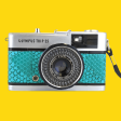 Olympus Trip 35 Turquoise Lizard Leather Point and Shoot 35mm Film Camera Online Hot Sale