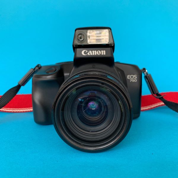 Canon EOS 750 Fully Auto SLR 35mm Film Camera with 35mm-105mm Zoom Lens Hot on Sale